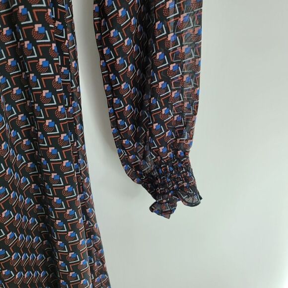 Avec les filles patterned long sleeve mini dress - Picture 11 of 13